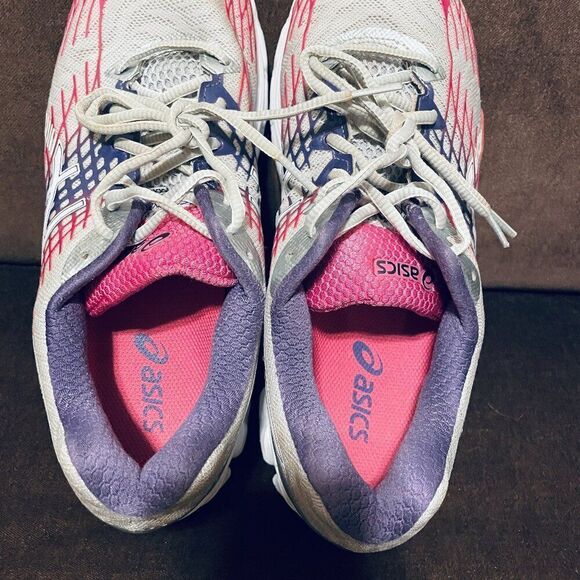Excellent ASICS GEL-Nimbus 17 Grey Ruby Pink Purple Womens size 11 US Medium - Picture 7 of 13